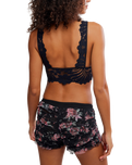 Petal Party Plunge Bralette in Black