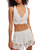 Petal Party Plunge Bralette in Clean Ivory