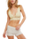 Petal Party Plunge Bralette in Vanilla Custard