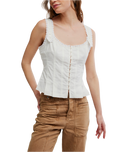 Bridgette Corset Top in Clean Ivory