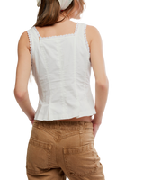 Bridgette Corset Top in Clean Ivory