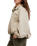 The Free People Womens Chelsea Funnel-Neck Jacket in Oatmeal