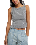 Sunfaded Top in Black & White Combo