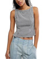 Sunfaded Top in Black & White Combo