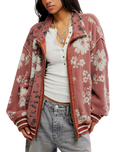 Print Mix Cardi in Whisper Pink Combo