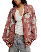 Print Mix Cardi in Whisper Pink Combo