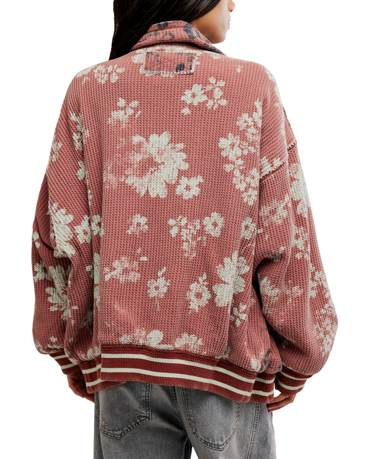 Print Mix Cardi in Whisper Pink Combo