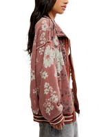 Print Mix Cardi in Whisper Pink Combo