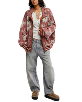 Print Mix Cardi in Whisper Pink Combo