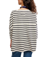The Free People Womens 2 Sense Long Sleeve T-Shirt in Ivory Combo