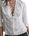 The Free People Womens Salone Eyelet Top in Clean Ivory