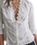 The Free People Womens Salone Eyelet Top in Clean Ivory