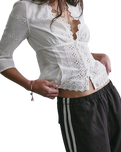 The Free People Womens Salone Eyelet Top in Clean Ivory