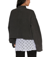 Celeste Quarter Zip Sweatshirt in Black
