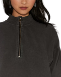 Celeste Quarter Zip Sweatshirt in Black