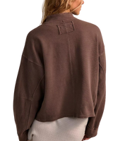 Celeste Quarter Zip Sweatshirt in Mochachinno