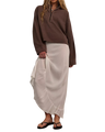 Celeste Quarter Zip Sweatshirt in Mochachinno