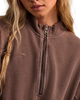 Celeste Quarter Zip Sweatshirt in Mochachinno