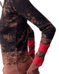 Easy Does It Printed Long Sleeve T-Shirt in Black Combo