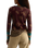 Easy Does It Printed Long Sleeve T-Shirt in Wine Combo