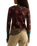 Easy Does It Printed Long Sleeve T-Shirt in Wine Combo