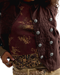 Easy Does It Printed Long Sleeve T-Shirt in Wine Combo