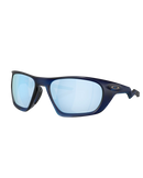 The Oakley Lateralis Prizm Polarised Sunglasses in Prizm Deep Water & Matte Transparent Blue