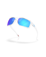 The Oakley Gibston XL Polarized Sunglasses in Prizm Sapphire & Clear