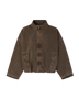 The American Vintage Womens Bomber Oshow Jacket in Stone Brown