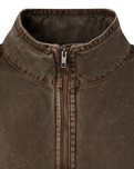 The American Vintage Womens Bomber Oshow Jacket in Stone Brown