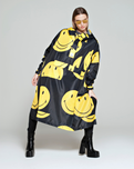 The Rain Kiss All Smiles x Smiley Rain Poncho in Black | Available at Anns Cottage