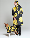 The Rain Kiss All Smiles x Smiley Rain Poncho in Black | Available at Anns Cottage
