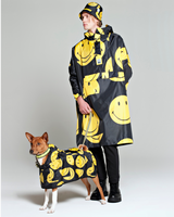 The Rain Kiss All Smiles x Smiley Rain Poncho in Black | Available at Anns Cottage