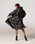 The Rain Kiss Womens Rain Poncho in Black Polka