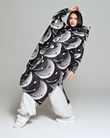 Half Moon x Smiley Rain Poncho in Dark Blue