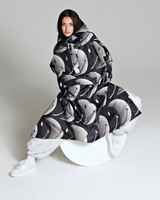 Half Moon x Smiley Rain Poncho in Dark Blue