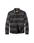 The Passenger Mens Island Heavy Twill Shirt 2.0 in Faded Black Stripe