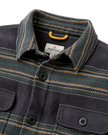 The Passenger Mens Island Heavy Twill Shirt 2.0 in Faded Black Stripe