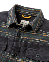 The Passenger Mens Island Heavy Twill Shirt 2.0 in Faded Black Stripe