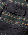 The Passenger Mens Island Heavy Twill Shirt 2.0 in Faded Black Stripe