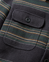 The Passenger Mens Island Heavy Twill Shirt 2.0 in Faded Black Stripe