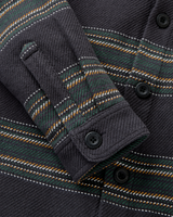 The Passenger Mens Island Heavy Twill Shirt 2.0 in Faded Black Stripe