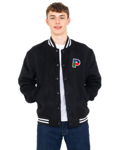 The Parlez Mens Anchorage Bomber Jacket in Black
