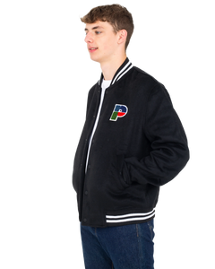 The Parlez Mens Anchorage Bomber Jacket in Black