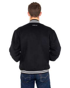 The Parlez Mens Anchorage Bomber Jacket in Black
