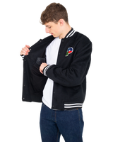 The Parlez Mens Anchorage Bomber Jacket in Black