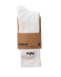 The Parlez Mens Prumo Socks in White