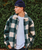 Province Check Sherpa Fleece Jacket in Deep Green