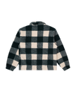 The Parlez Mens Province Check Sherpa Fleece Jacket in Deep Green