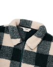 The Parlez Mens Province Check Sherpa Fleece Jacket in Deep Green